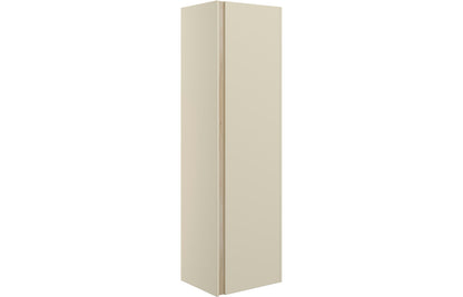 Cresta350mm Wall Hung 1 Door Tall Unit - Matt Cotton & Oak Effect