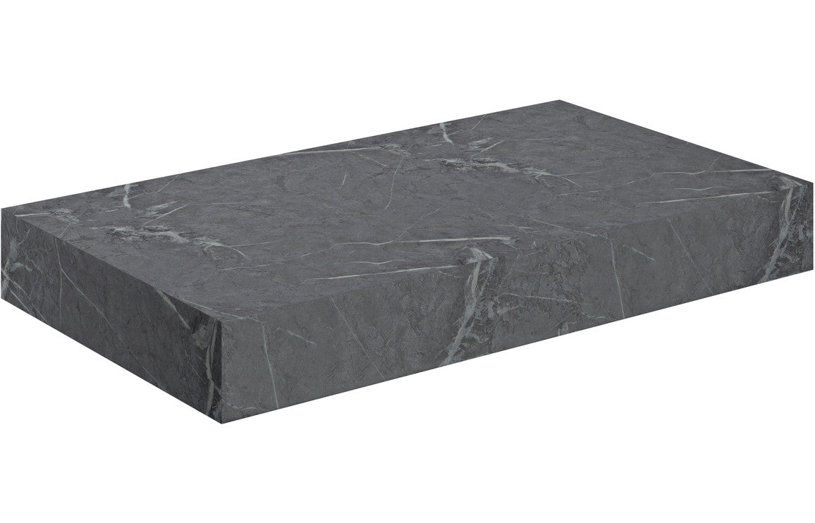 Nature 600mm Wall Hung Basin Shelf - Grey Marble