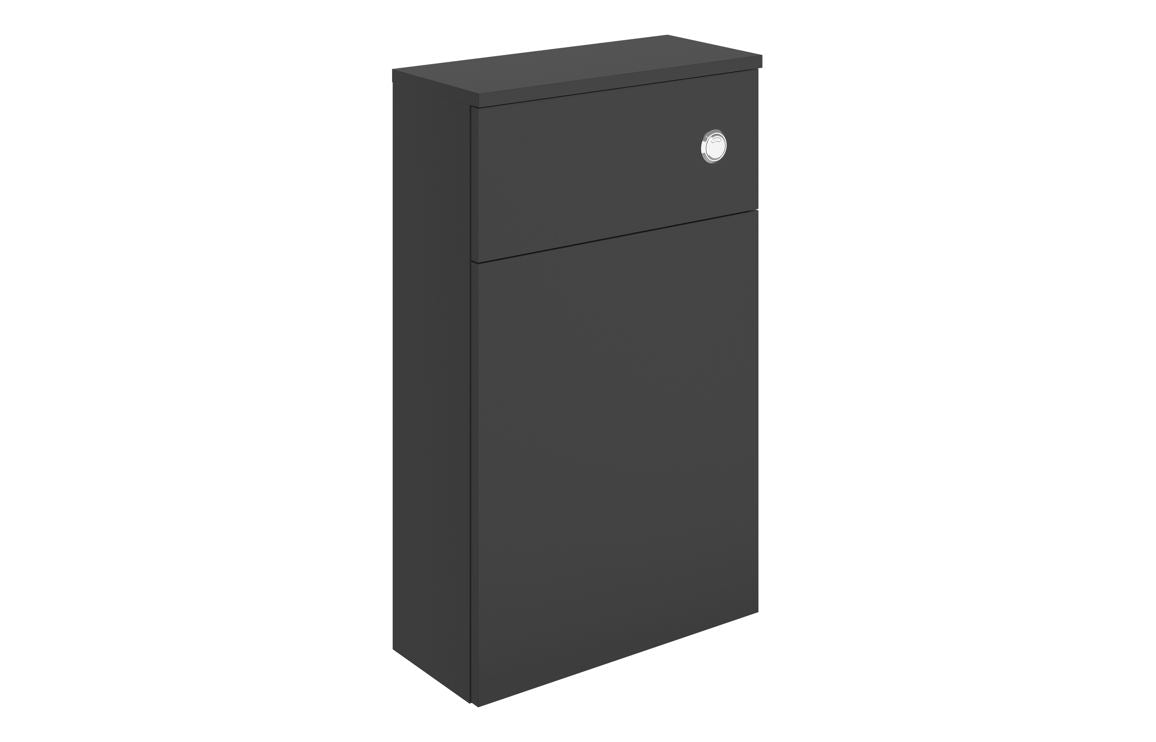 Cresta 500mm WC Unit - Matt Black & Glass