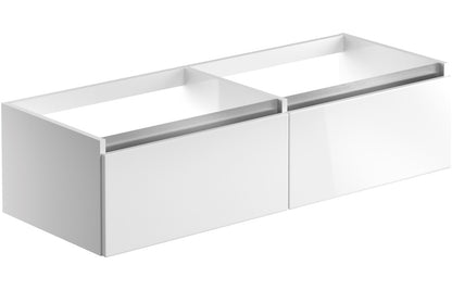 Carya 1200mm Wall Hung Basin Unit Run (No Top) - White Gloss