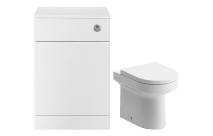 NIL 500mm WC Unit & BTW Pan Pack - White Gloss