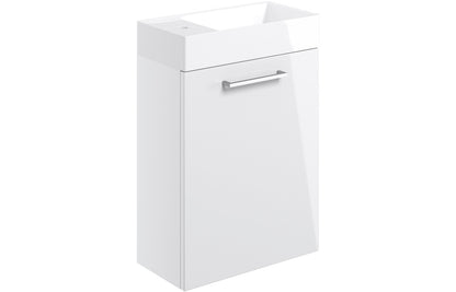 Volta 410mm W/H Basin Unit & C/C Toilet Pack - White Gloss