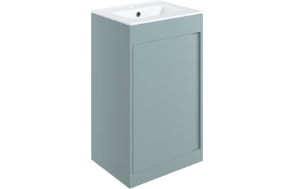 Elentra 510mm Floor Standing Unit Inc. Basin - Matt Sea Green
