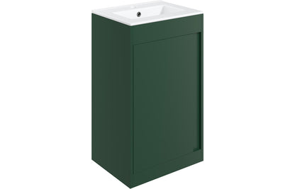 Elentra 510mm Floor Standing Unit Inc. Basin - Matt Conifer Green