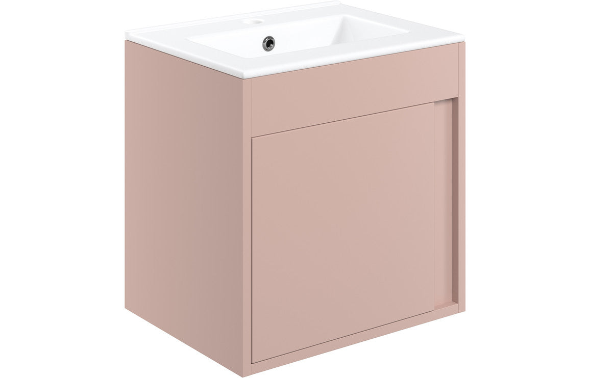 Elentra 510mm Wall Hung Unit Inc. Basin - Matt Antique Rose