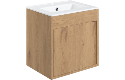 Elentra 510mm Wall Hung Unit Inc. Basin - Seville Oak