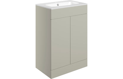 NEST 615mm Floor Standing 2 Door Basin Unit & Basin - Matt Latte