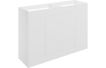 NEST 1180mm Floor Standing 4 Door Basin Unit (No Top) - Matt White