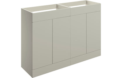 NEST 1180mm Floor Standing 4 Door Basin Unit (No Top) - Matt Latte