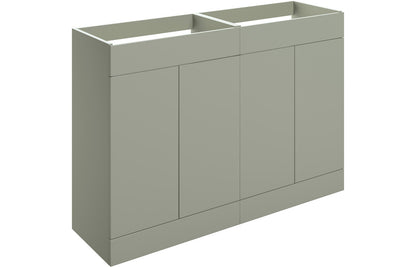 NEST1180mm Floor Standing 4 Door Basin Unit (No Top) - Matt Olive Green