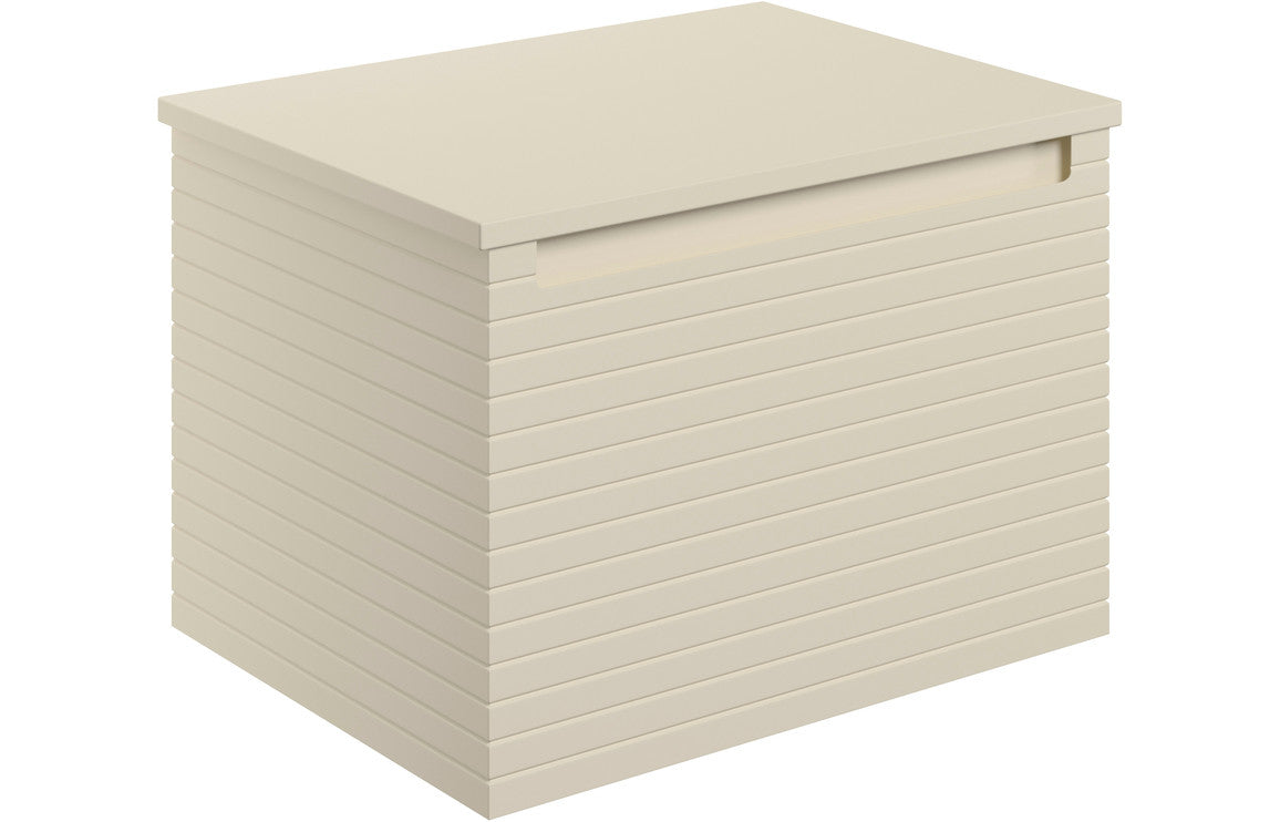 Align 600mm Wall Hung 1 Drawer Basin Unit & Worktop - Matt Cotton