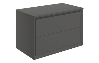 CLICK 800mm Wall Hung 2 Drawer Basin Unit & Top - Matt Clay