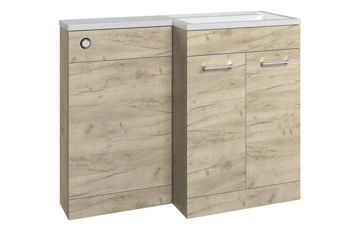 Venosa 1100mm Furniture & BTW WC Pack - Oak