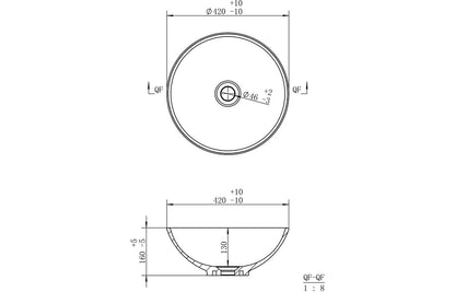 Susie 410mm Round Washbowl