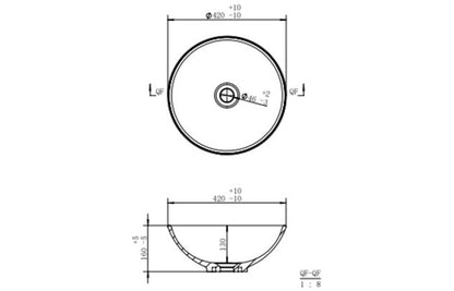 Susie 410mm Round Washbowl