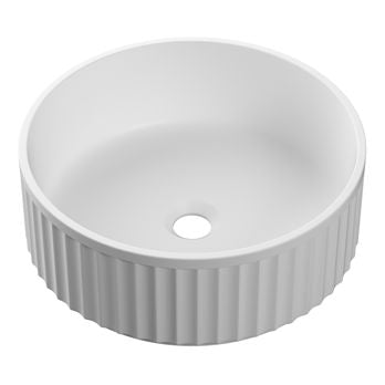 Fluted 400mm Round Washbowl
