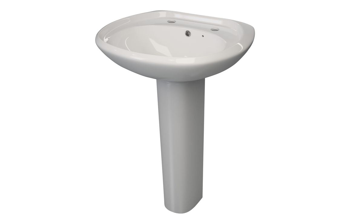 2Go 573x460mm 2TH Basin & Full Pedestal
