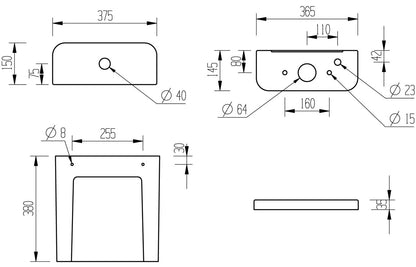 Tilia Rimless Close Coupled Open Back Comfort Height WC & Soft Close Seat