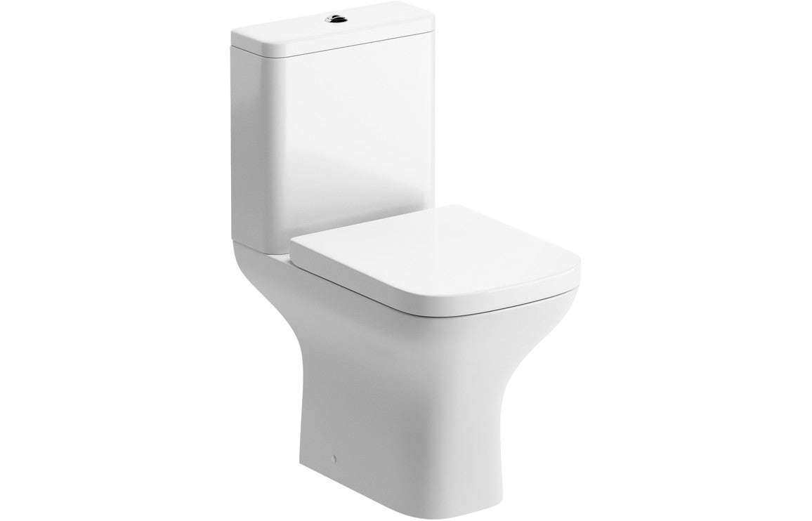 Cedawood  Short Projection Close Coupled Open Back WC & Soft Close Seat