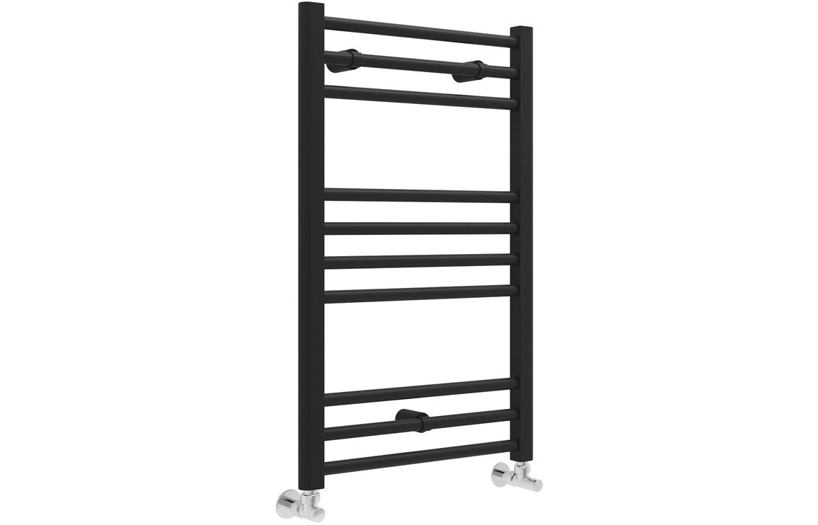 Novo Strive Towel Warmer Radiator - Matt Black/Anthracite/Chrome