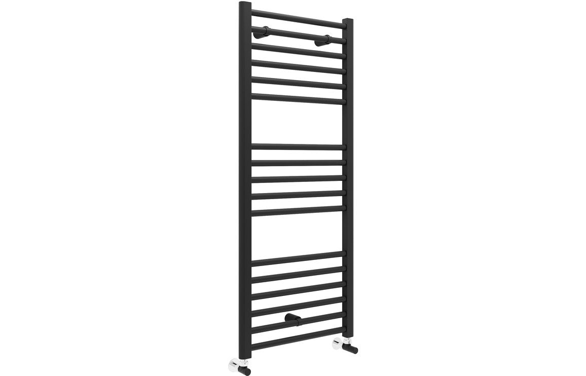 Novo Strive Towel Warmer Radiator - Matt Black/Anthracite/Chrome