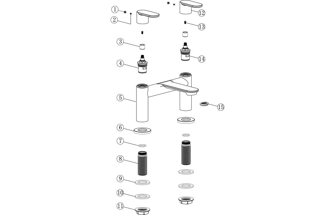 Loire Bath Filler - Chrome