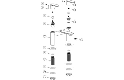 Loire Bath Filler - Chrome