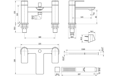Bellona Bath/Shower Mixer - Chrome