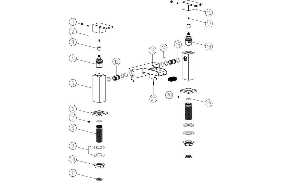 Marne Bath Filler - Chrome