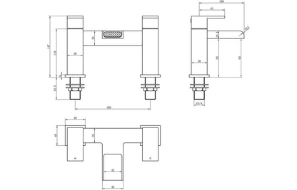 Marne Bath Filler - Chrome