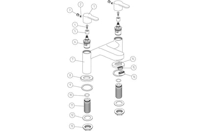 Abano Bath Filler - Chrome