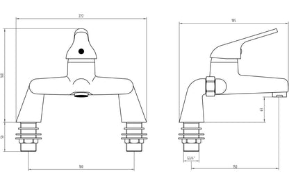 Nerola Bath Filler - Chrome