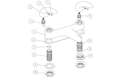 Nerola Low Pressure Bath Filler - Chrome