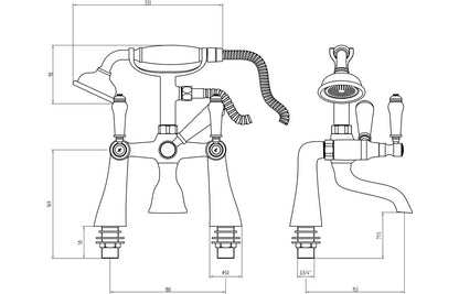 Millom Bath/Shower Mixer - Chrome