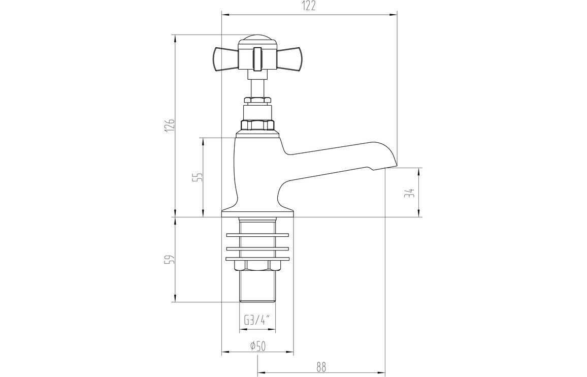 Bordon Bath Taps - Chrome