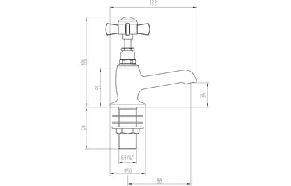 Bordon Bath Taps - Chrome