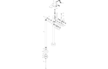 Bordon Floor Standing Bath/Shower Mixer - Chrome