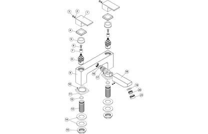 Ponza Bath Filler - Chrome