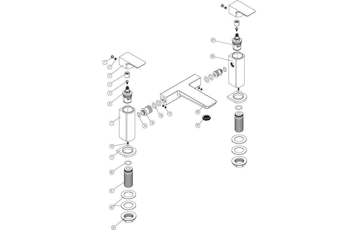 Berio Bath Filler - Matt Black