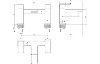 Berio Bath Filler - Brushed Brass