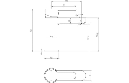 Abano Basin Mixer & Waste - Chrome