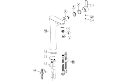 Asola Tall Basin Mixer - Chrome