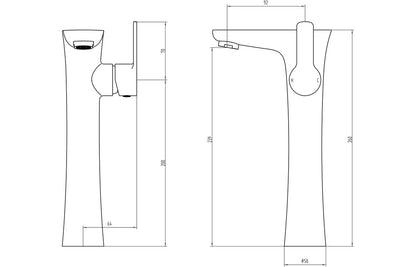 Asola Tall Basin Mixer - Chrome