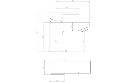 Ponza Basin Mixer & Waste - Chrome