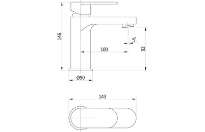 Santo Basin Mixer & Waste - Chrome