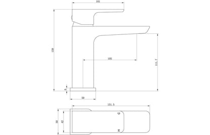 Berio Basin Mixer & Waste - Matt Black