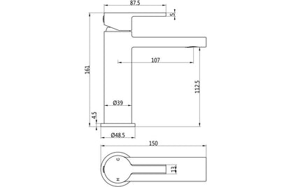 Evola Basin Mixer - Chrome