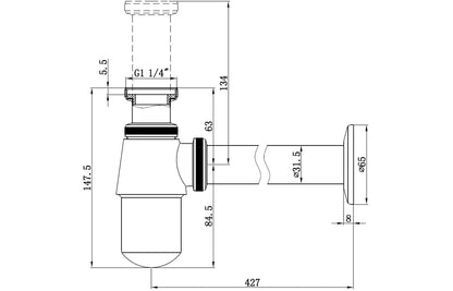 Bottle Trap - Brushed Brass