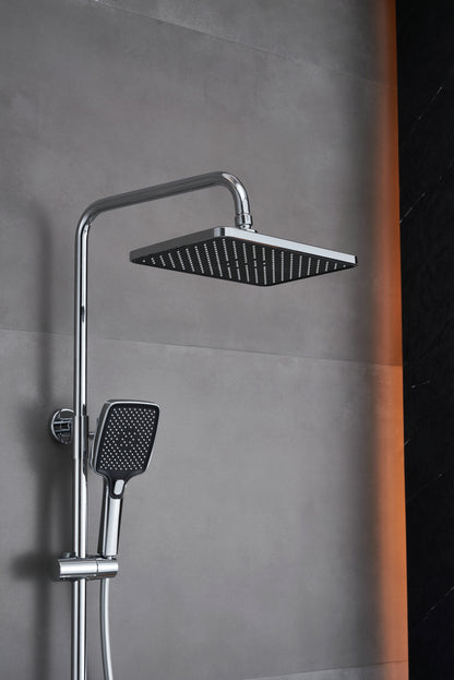 Novo Multi Chrome  Modern Mixer Shower System 3-Function Solid Brass