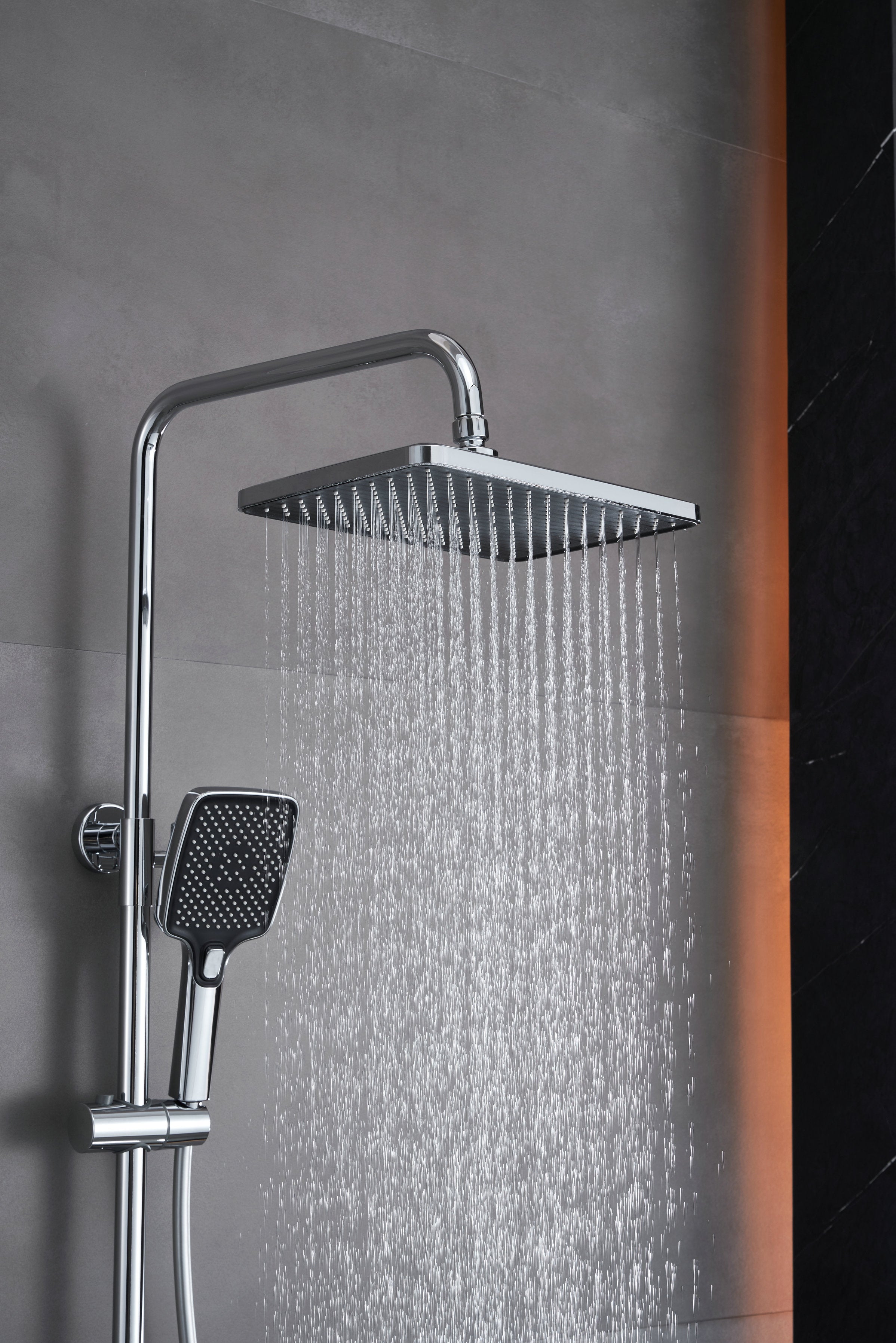 Novo Multi Chrome  Modern Mixer Shower System 3-Function Solid Brass